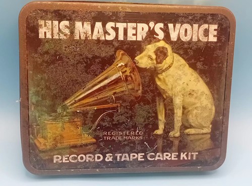 Vintage rustic tin his masters - tin,