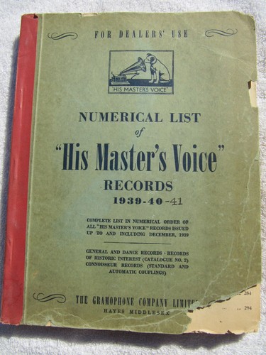 1939 hmv his masters - his, voice